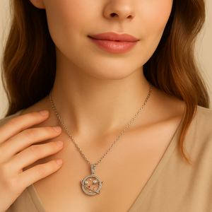 Celestial Planet and Stars Necklace - PEACORA