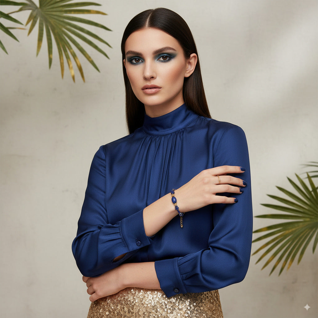 Blue Beaded Bracelet