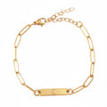 Gold Mini Plate Chain Bracelet — PEACORA