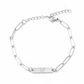 Silver Mini Plate Chain Bracelet — PEACORA