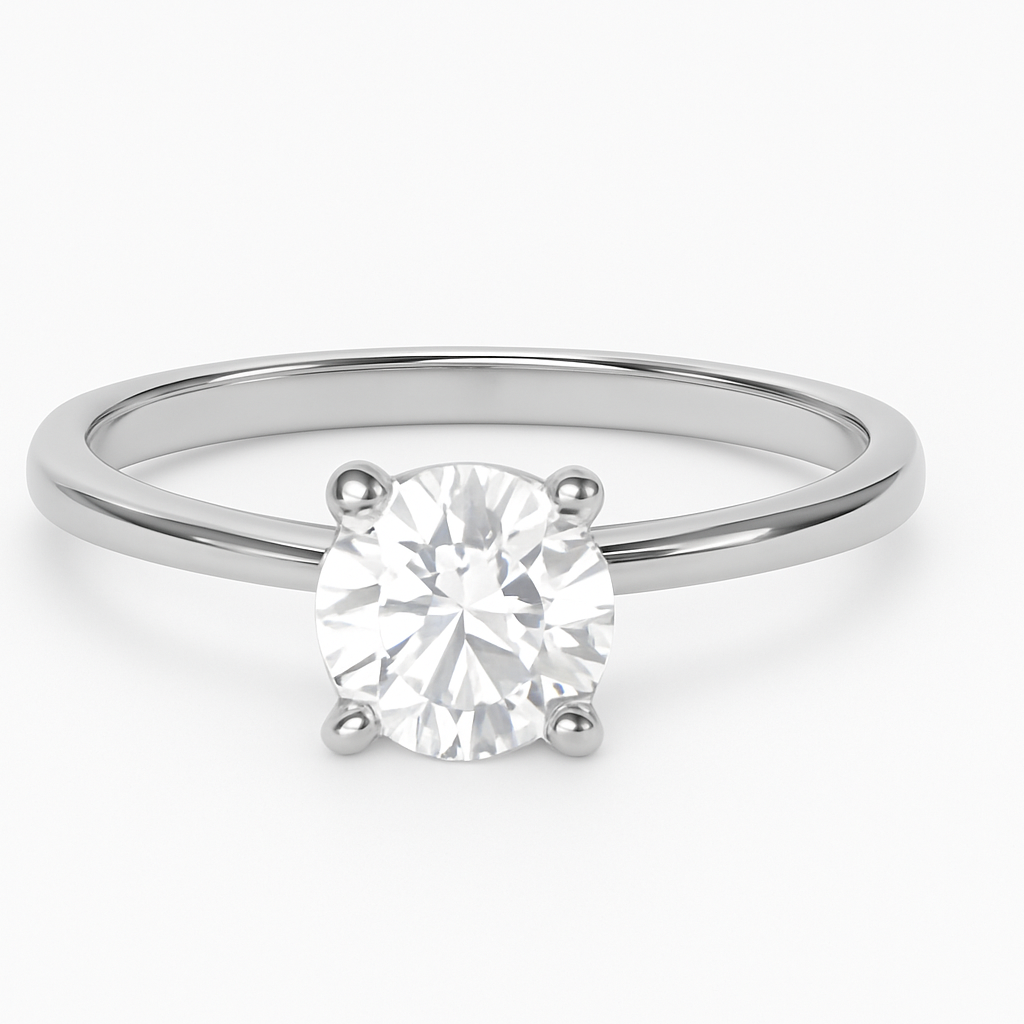 Classic Round Solitaire Ring - PEACORA