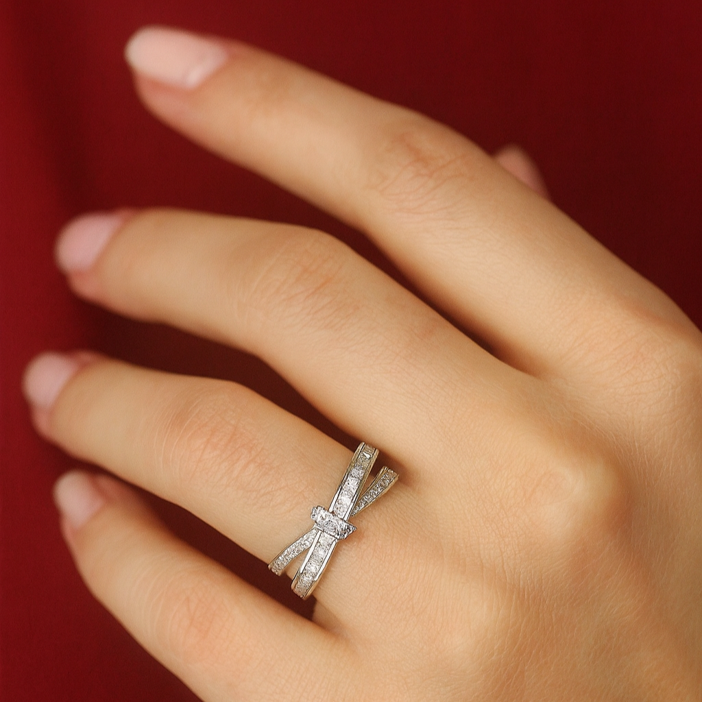 Crossband Cuff Ring - PEACORA