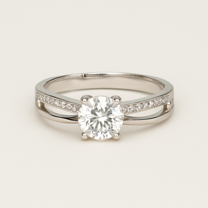 Crossband Engagement Ring - PEACORA