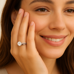 Crossband Engagement Ring - PEACORA