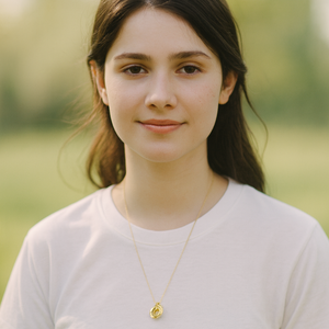 Gold Vermeil Interlocking Rings Pendant Necklace - PEACORA