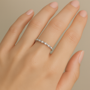 Twisted Eternity Crystal Band Ring - PEACORA