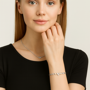 Baguette Cluster Bracelet - PEACORA