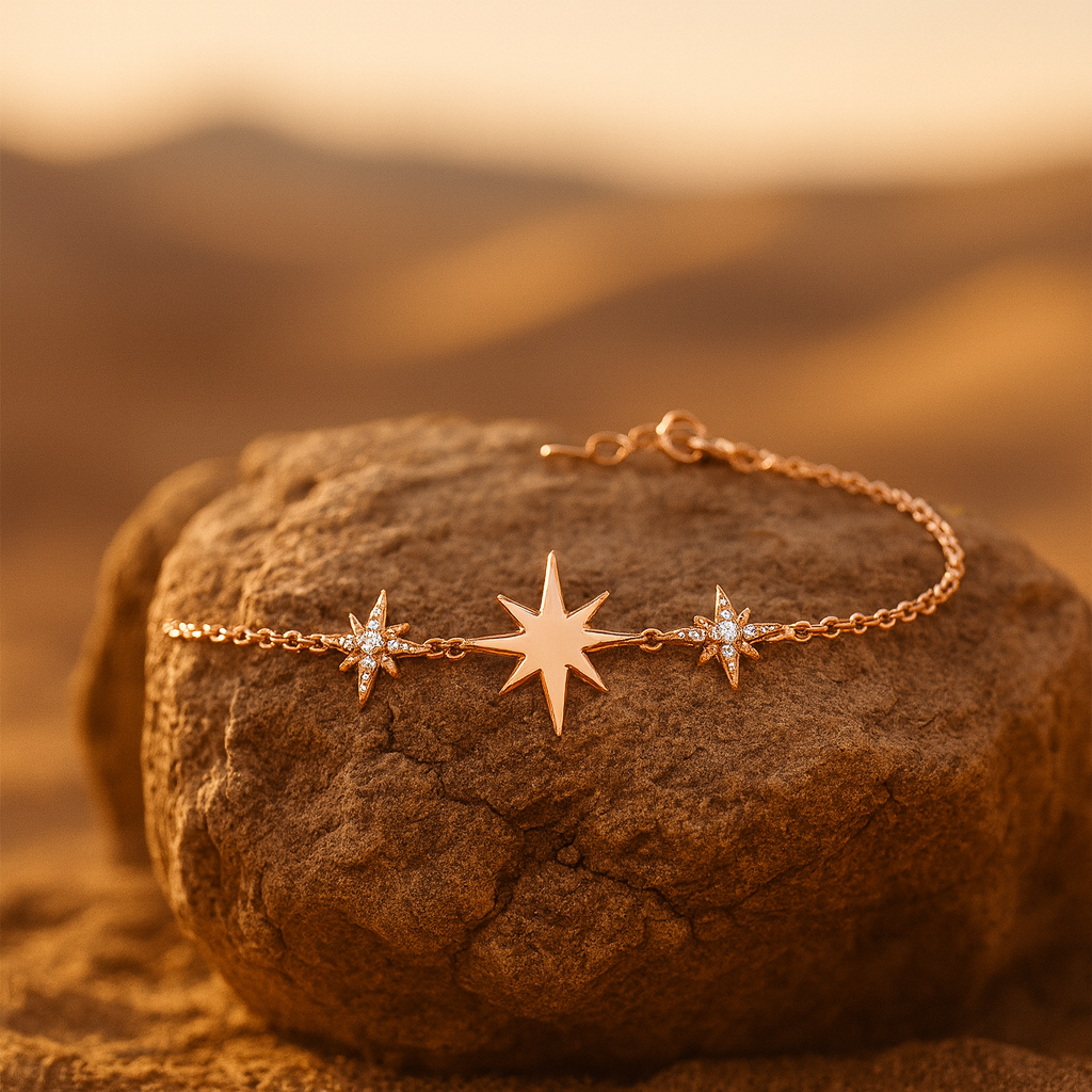 Starburst Rose Gold Vermeil Bracelet - PEACORA
