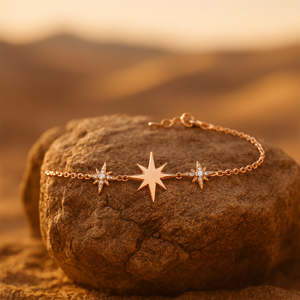 Starburst Rose Gold Vermeil Bracelet - PEACORA