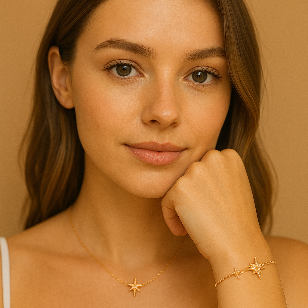 Starburst Rose Gold Vermeil Bracelet - PEACORA