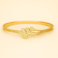 Radiant Waves Golden Bangle - PEACORA