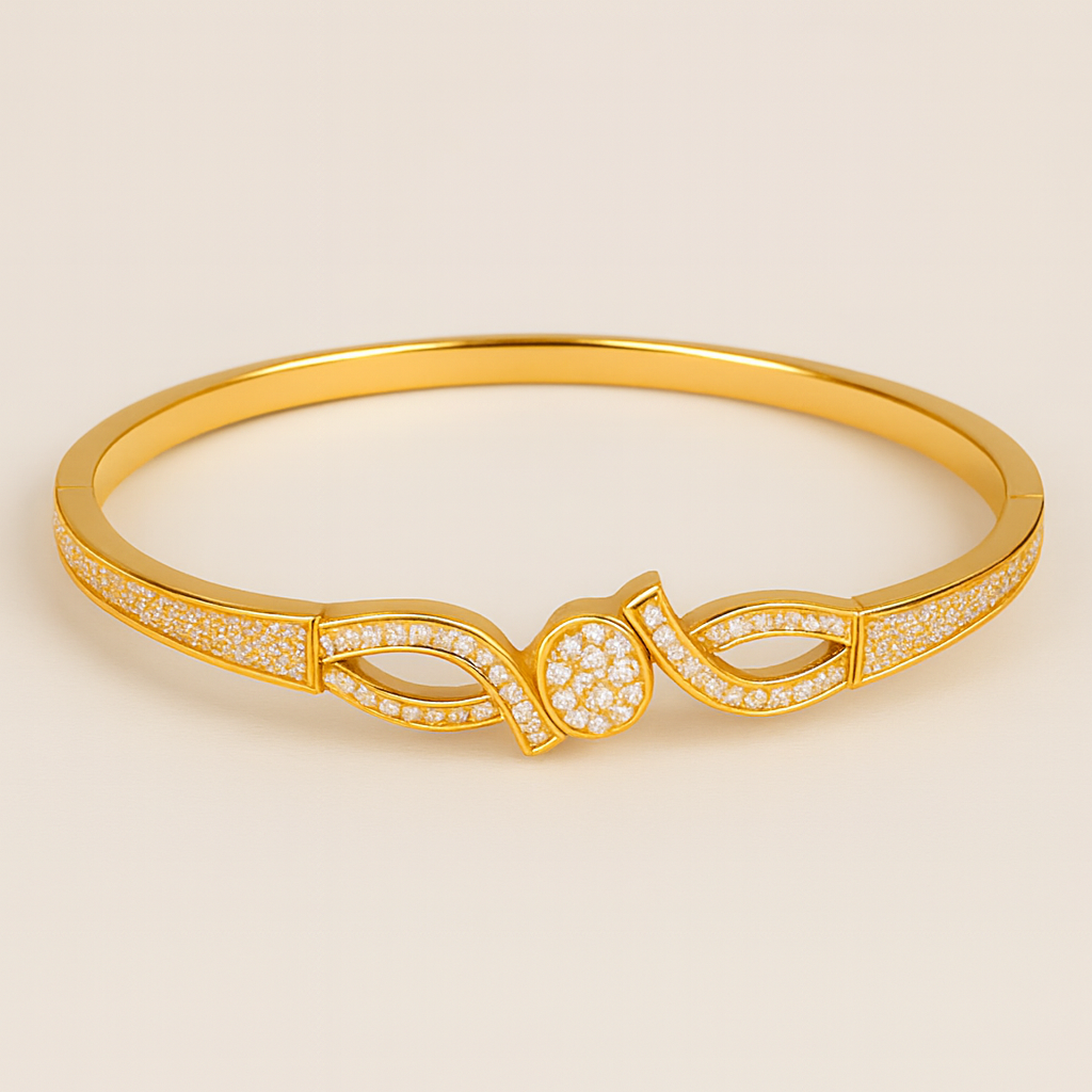 Radiant Twist Bangle - PEACORA