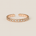 Rose Gold Tone Adjustable Eternity Ring - PEACORA