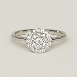Elegant Halo Cluster Ring - PEACORA
