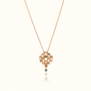 Sprouting Green Gold Necklace - PEACORA
