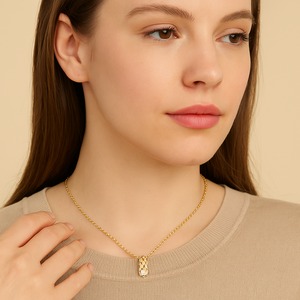 Golden Promise RIng Pendant Necklace - PEACORA