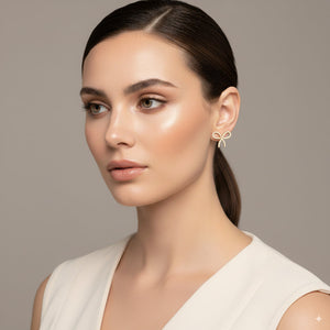 Crystal Bow Statement Earrings