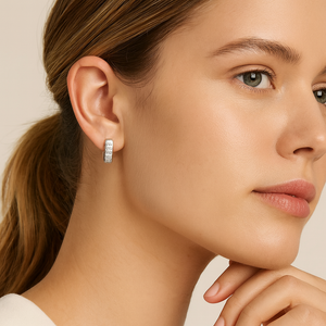 Elegant Double Row Hoop Earrings - PEACORA