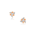 Goldleaf Facet Blossoms Studs - PEACORA