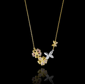 Springtime Beauty Gold Necklace - PEACORA