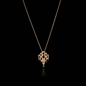 Sprouting Green Gold Necklace - PEACORA
