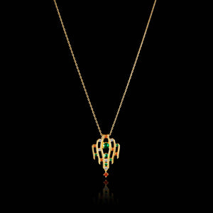 Sprouting Green Gold Necklace - PEACORA