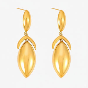 Sculpted Teardrop Dangle Earrings