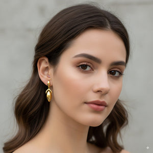 Sculpted Teardrop Dangle Earrings