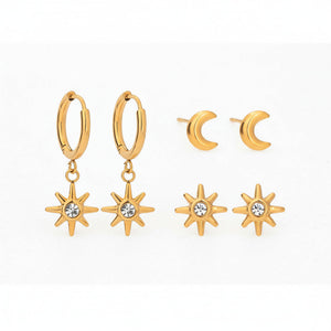 Stainless Steel Earrings Set