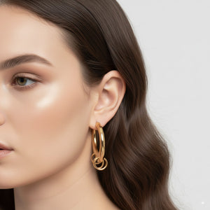 Triple Hoop Dangle Earrings