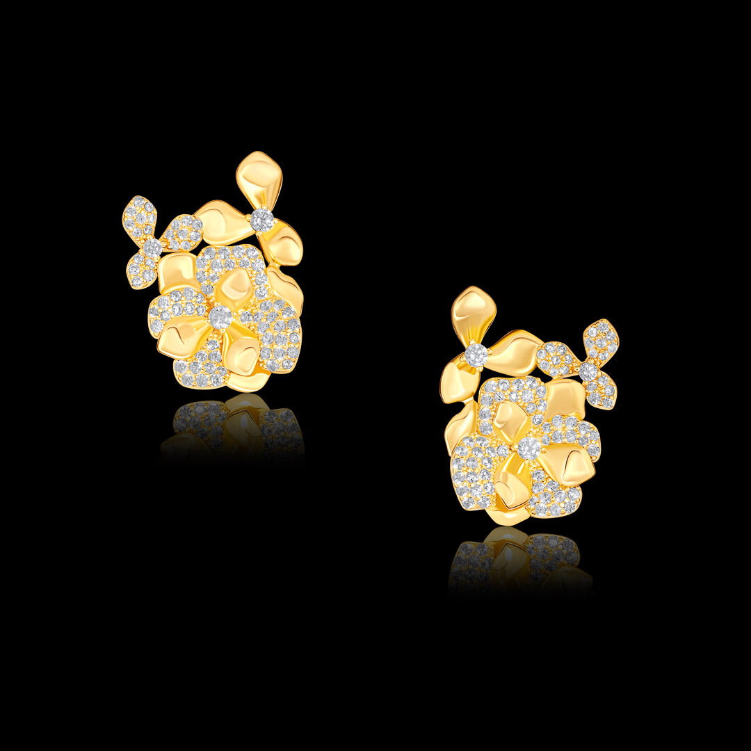 Dazzling Gold Flora Stud - PEACORA