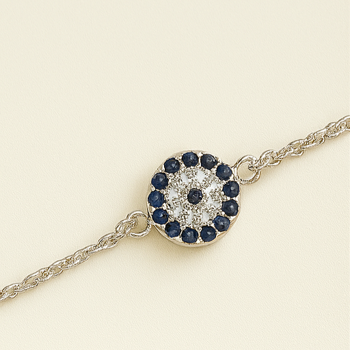 Evil Eye Sterling Silver S925 Bracelet - PEACORA