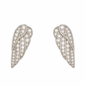 Angelic Diamond Wing Earrings - PEACORA