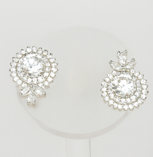 Radiant Blossom Halo Stud Earrings - PEACORA