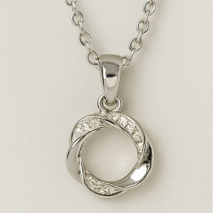 Twist Infinity Circle Pendant Necklace - PEACORA