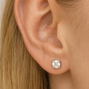 Classic Solitaire Stud Earrings - PEACORA