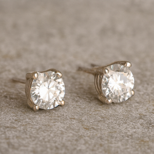 Classic Solitaire Stud Earrings - PEACORA