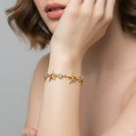 Load image into Gallery viewer, Starfish Charm Bracelet with Colorful Crystals 
