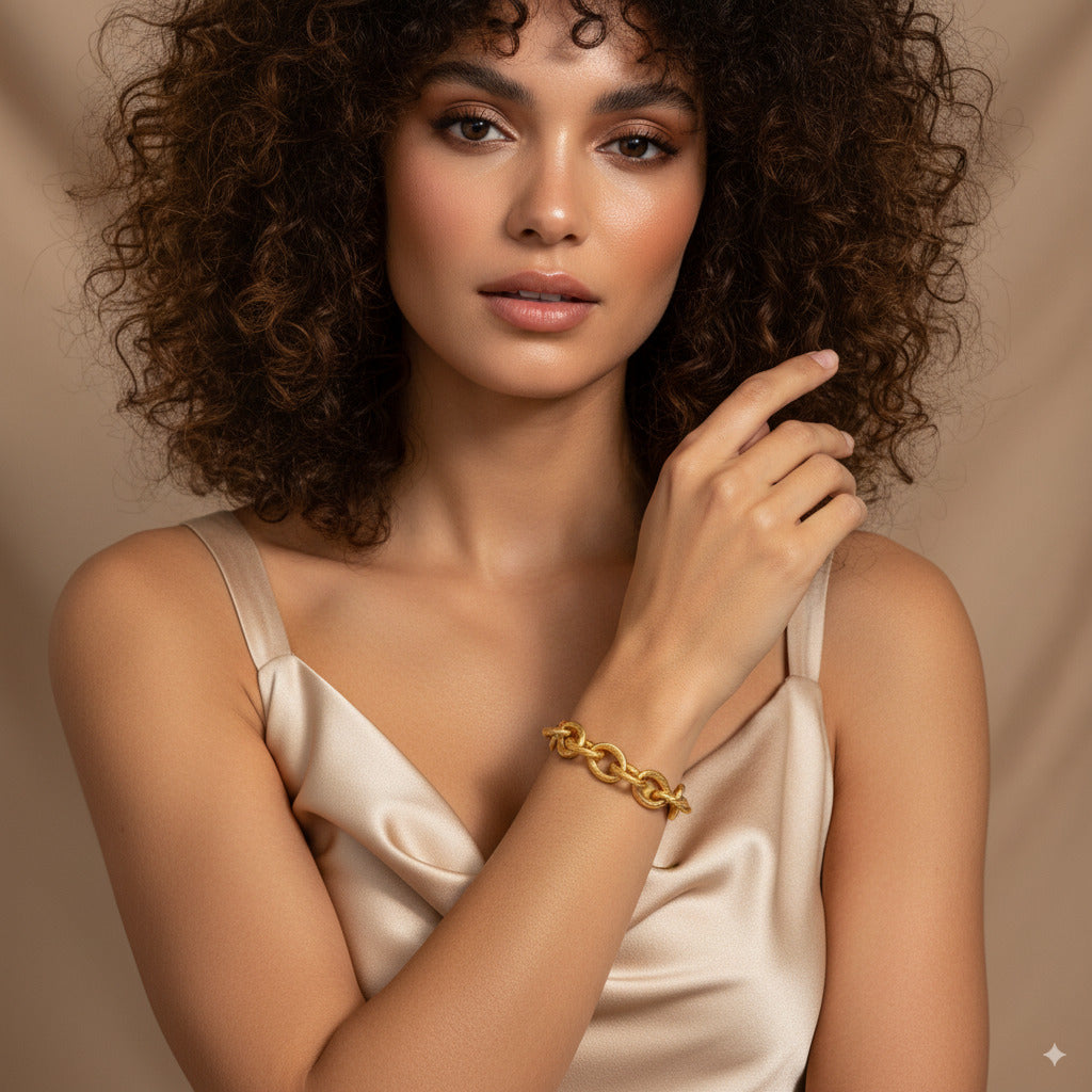 Chunky Link Chain Bracelet – PEACORA Jewelry