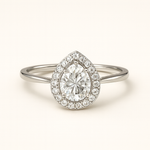 Load image into Gallery viewer, Victorian Halo Moissanite Ring - PEACORA
