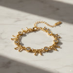 Load image into Gallery viewer, Crystal Link Bracelet with Sunburst Charms 
