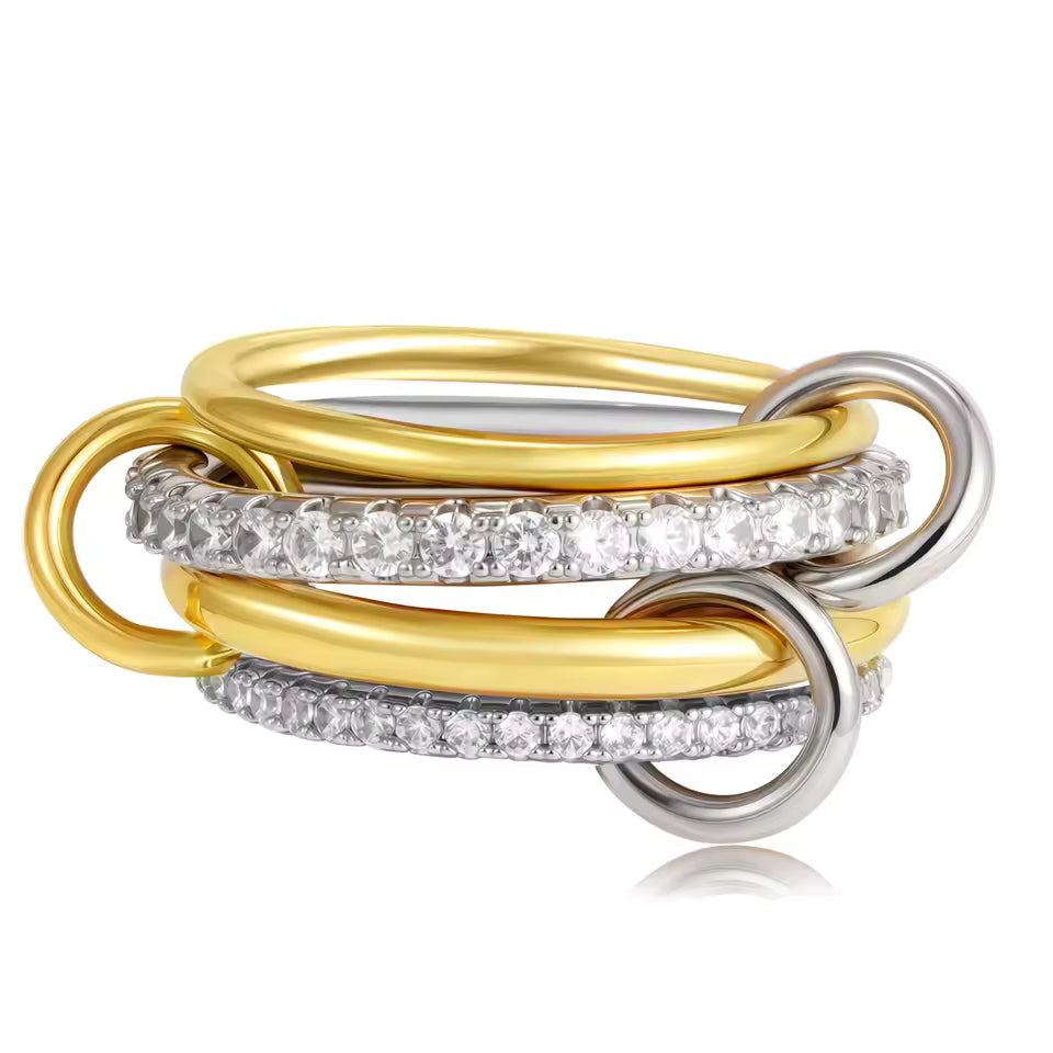Interlinked Stainless Steel Rings 