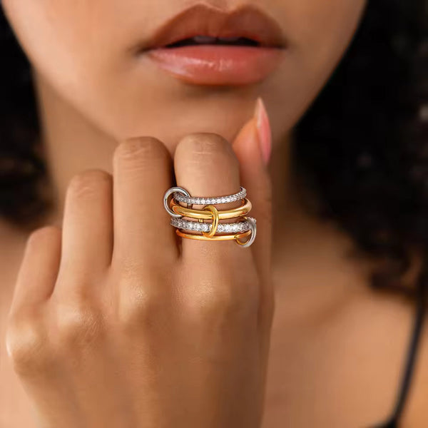 Interlinked Stainless Steel Rings 