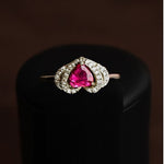 Load image into Gallery viewer, Pink Heart Halo Promise Ring
