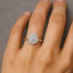 Load image into Gallery viewer, Victorian Halo Moissanite Ring - PEACORA
