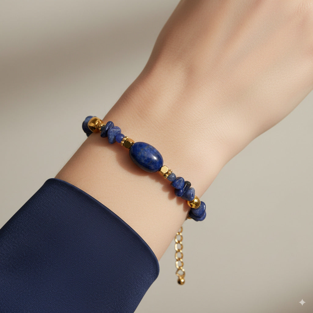 Blue Beaded Bracelet 