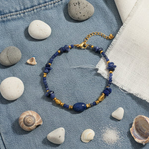 Blue Beaded Bracelet 