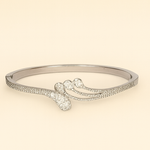 Load image into Gallery viewer, Celestial Flow Sparkling Wave Design Bangle - PEACORA
