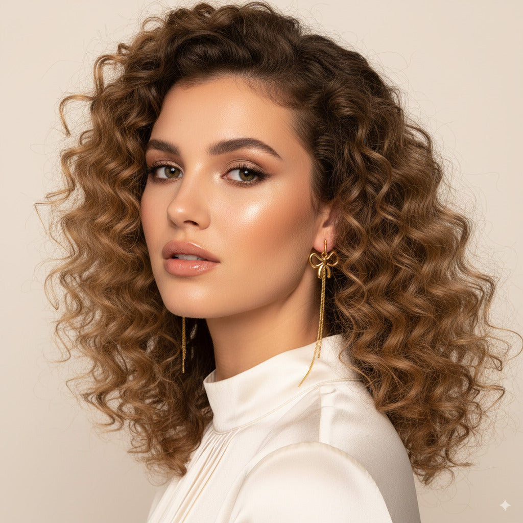 Bow Tassel Dangle Earrings 