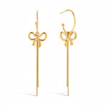 Load image into Gallery viewer, Bow Tassel Dangle Earrings 
